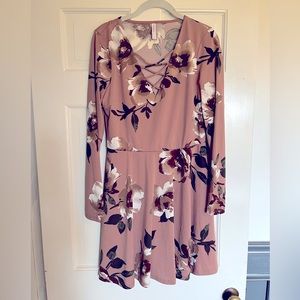 Long sleeve floral dress